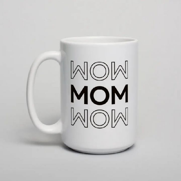 Чашка WOW MOM, Білий, англійська, 425 мл