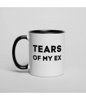 Чашка Tears of my ex, Чорний, англійська, 330 мл