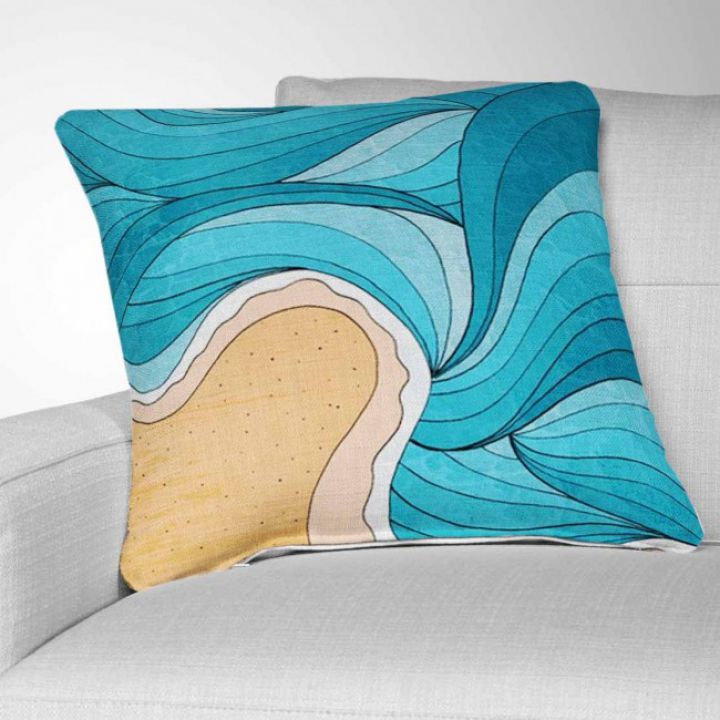 Декоративная подушка с рисунком Beach Tide