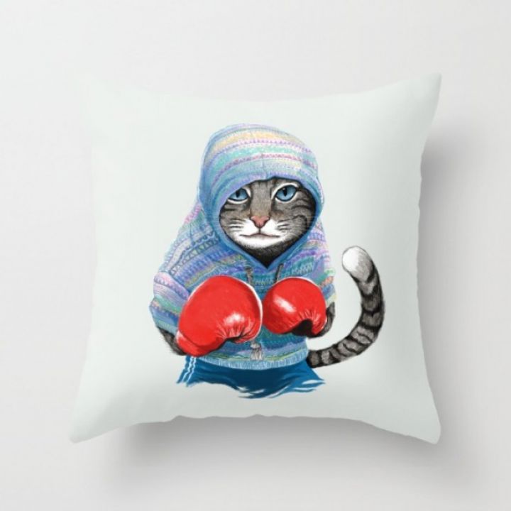 Декоративная подушка Boxing Cat