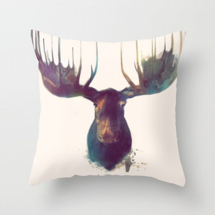 Интерьерная подушка с лосем Moose