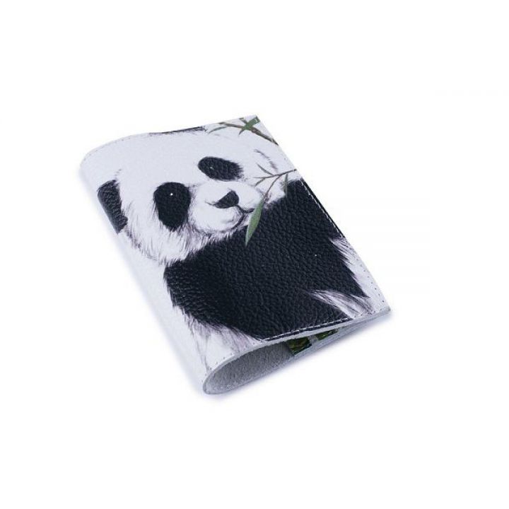 Обложка на паспорт с принтом из экокожи креативная Панда