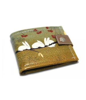 Стильний гаманець кошельок з принтом в два складання недорогий Koshelek23