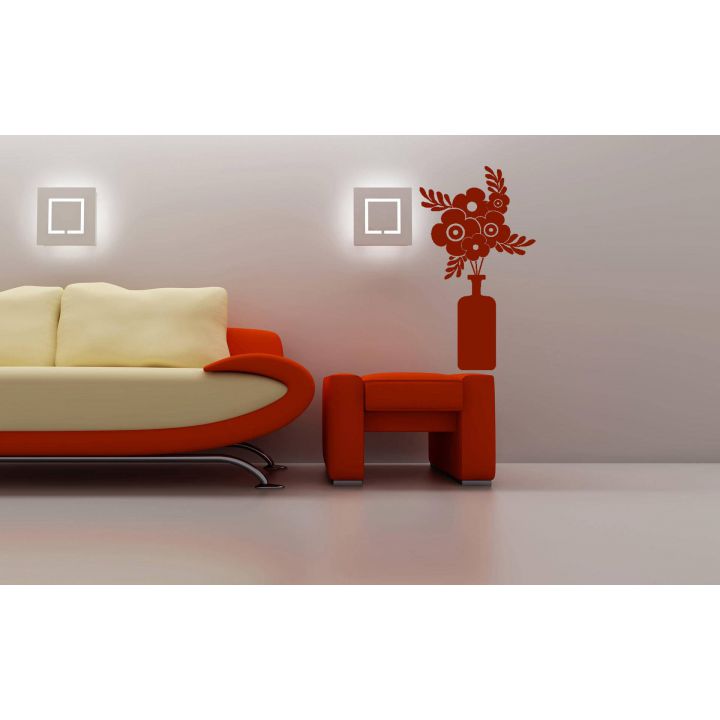 Виниловая наклейка на стену  Ваза с цветами