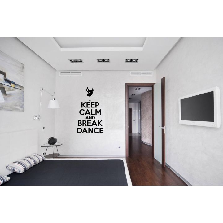 Виниловая наклейка KEEP CALM AND BREAK DANCE