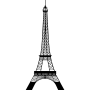 Интерьерная виниловая наклейка на стену Эйфелевая башня