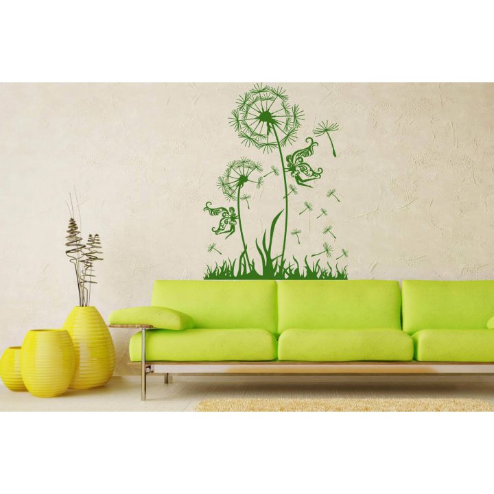 Виниловая наклейка Феи на работе (одуванчики)