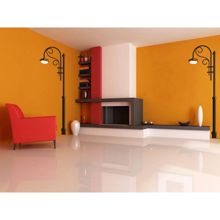 Виниловая наклейка на обои Фонари