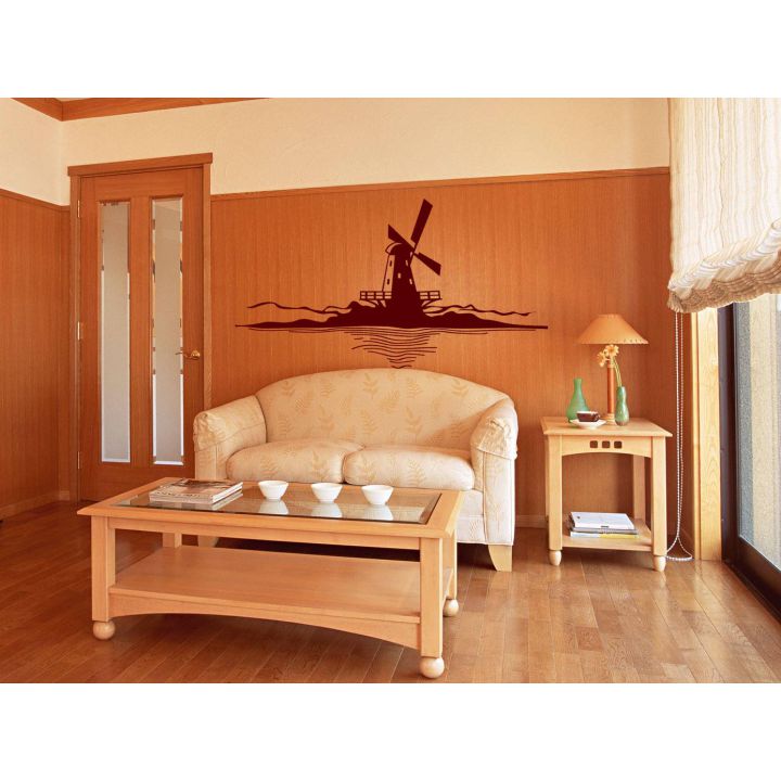 Виниловая наклейка на обои Мельница