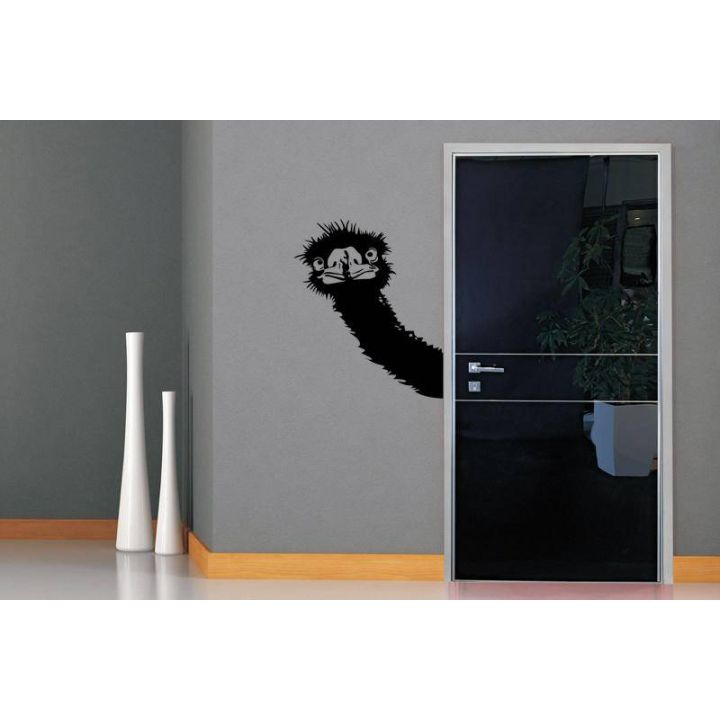 Интерьерная виниловая наклейка на стену Страус
