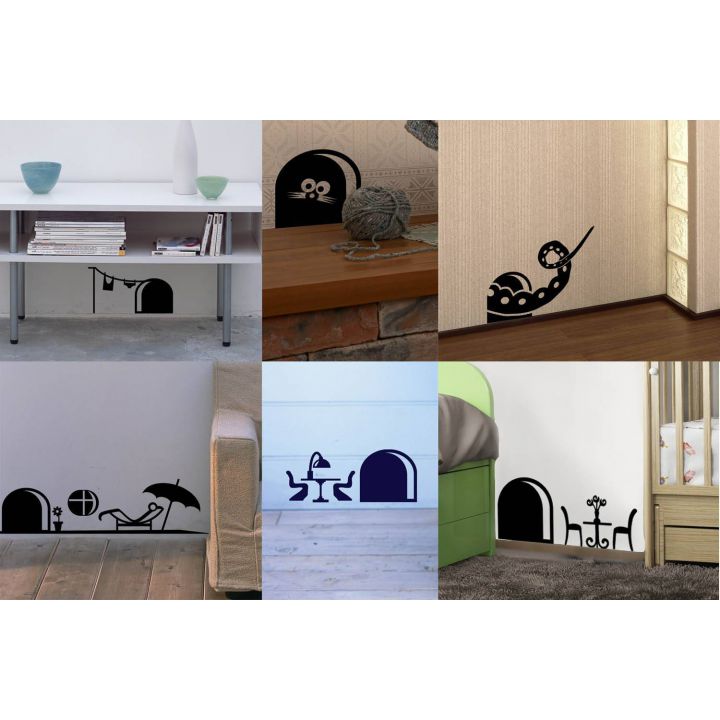 Интерьерная виниловая наклейка на стену Норки