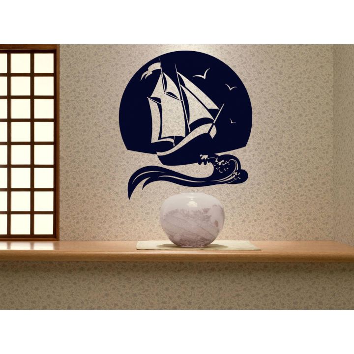 Наклейки на стену в ванную комнату Испанский галеон