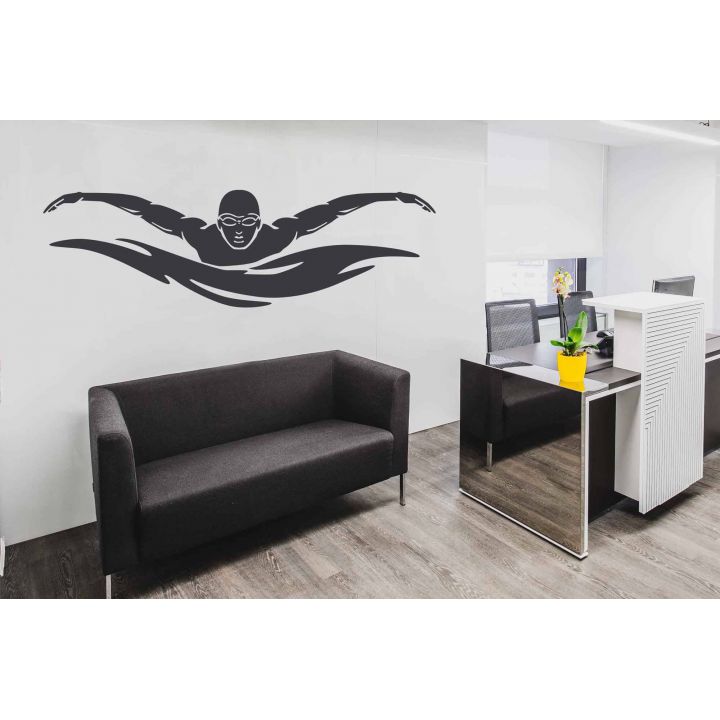 Виниловая наклейка на стену  Пловец
