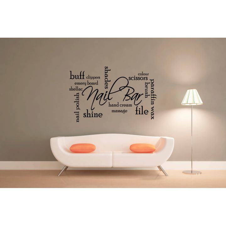 Виниловые наклейки для декора Ногтевой сервис (облако тегов)