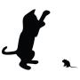 Интерьерная наклейка “Котенок и мышонок”