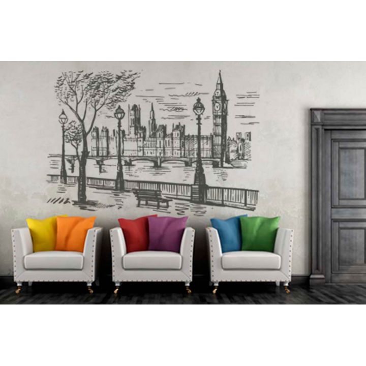 Виниловый стикер на стену Лондонский парк