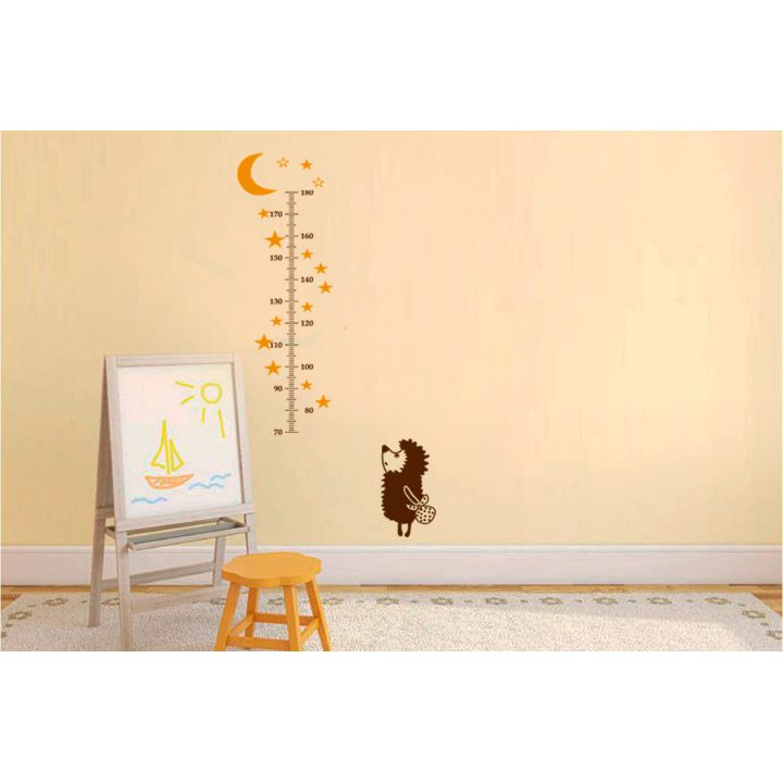 Виниловые наклейки для декора Ростомер Ежик и звезды