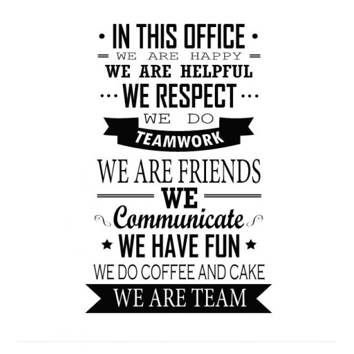 Интерьерная наклейка Правила нашего офиса