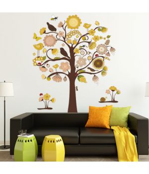 Интерьерная наклейка “Дерево Разноцвет”