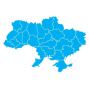 Інтер'єрна наклейка "Карта України"