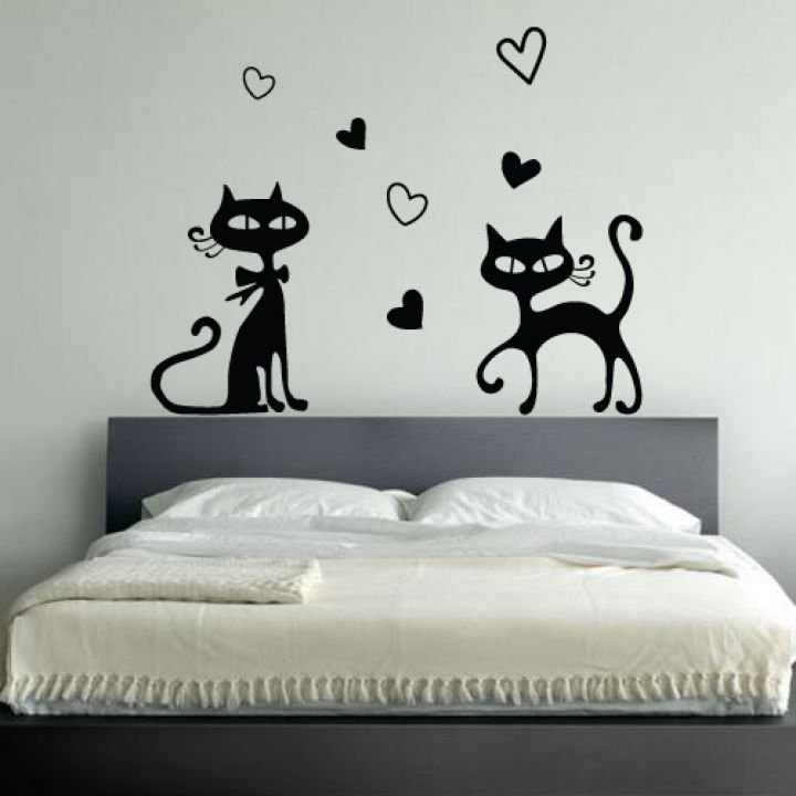 Інтер'єрна наклейка "Романтичні кішки"