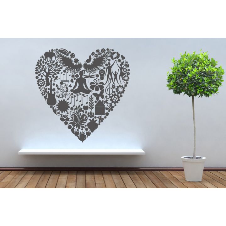 Декоративная наклейка для оформления интерьера Сердце жизни