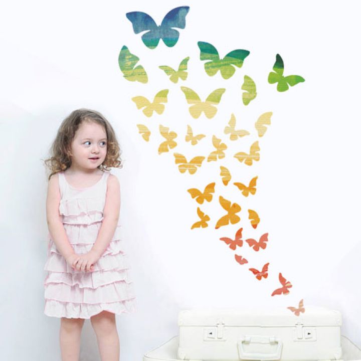 Інтер'єрна наклейка "Веселкові метелики"