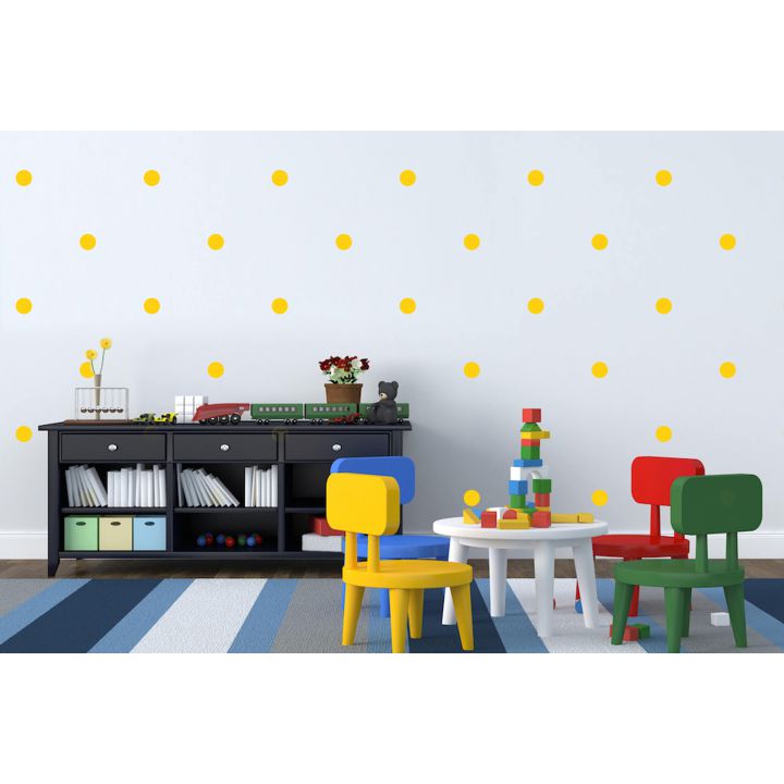 Виниловые наклейки для декора Набор кружечков горошек)