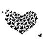 Интерьерная наклейка “Сердце из птиц”