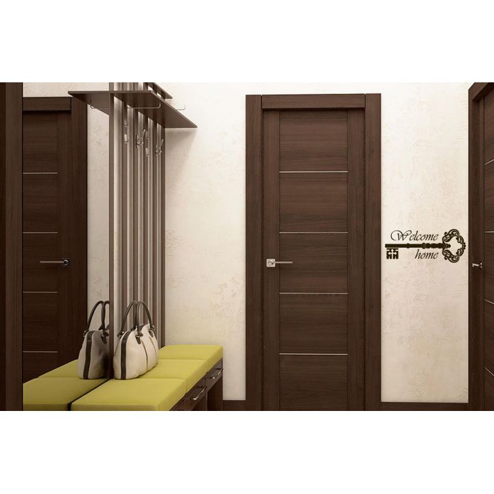 Інтер'єрна наклейка-стікер на стіну, скло Ласкаво просимо додому