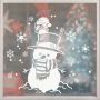 Інтер'єрна новорічна наклейка Веселий сніговик, 70х65,5 см