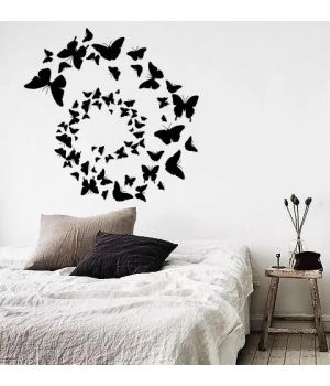80x80 см Метелики Красива вінілова наклейка інтер'єрна на стіну, на плитку