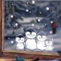 Інтер'єрна новорічна наклейка Зимові пінгвіни, 70х72 см