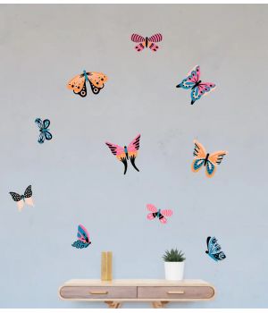 Метелики 2 Красива вінілова наклейка інтер'єрна на стіну, на плитку