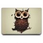 Универсальная наклейка на ноутбук 15.6"-13.3" Coffee Owl Матовая 380х250 мм