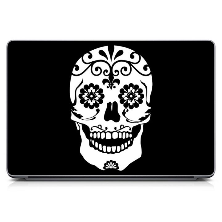 Наклейка на ноутбук - Sugar Skull Black
