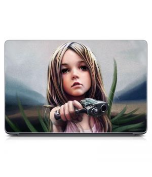 Универсальная наклейка на ноутбук 15.6"-13.3" Baby Gun Матовая 380х250 мм