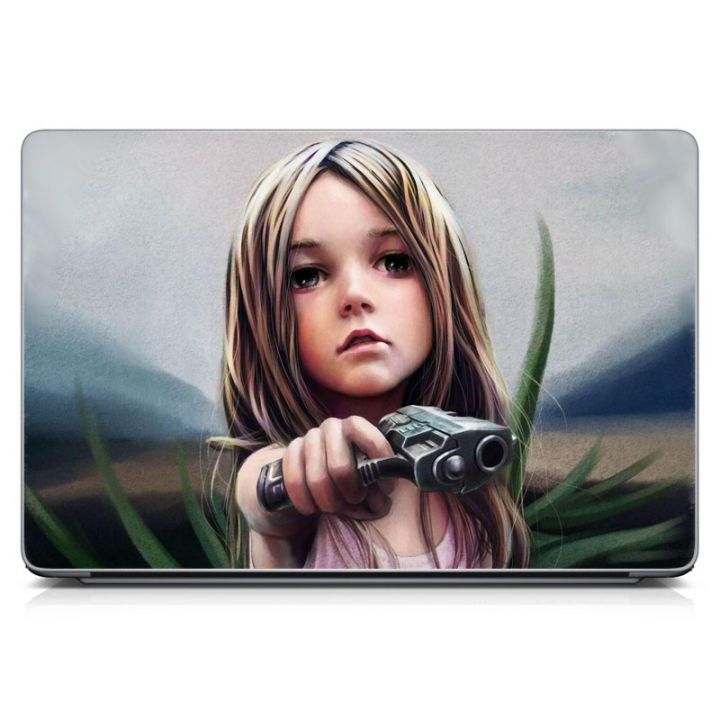 Универсальная наклейка на ноутбук 15.6"-13.3" Baby Gun Матовая 380х250 мм