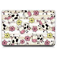 Наклейка на ноутбук - Floral Cow