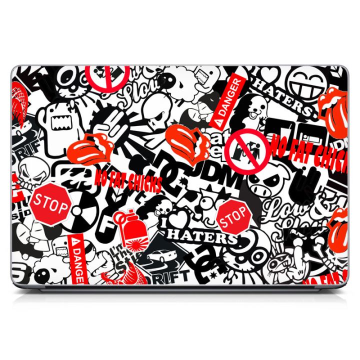 Наклейка на ноутбук - Black and Red Stickers