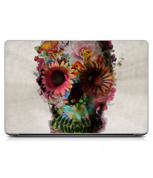 Наклейка на ноутбук - Bouquet Skull