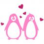 Интерьерная Наклейка Glozis Penguins in Love