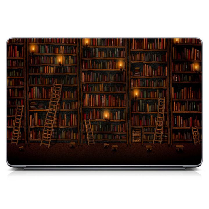 Универсальная наклейка на ноутбук 15.6"-13.3" Library Матовая 380х250 мм