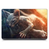 Универсальная наклейка на ноутбук 15.6"-13.3" Angry Cat 380х250 мм