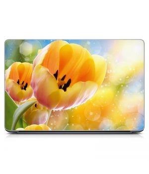 Универсальная наклейка на ноутбук 15.6"-13.3" Tulips Матовая 380х250 мм