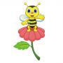 Интерьерная Наклейка Glozis Bee on a Flower