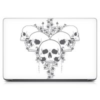 Наклейка на ноутбук - Floral Skulls