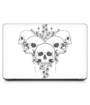 Наклейка на ноутбук - Floral Skulls