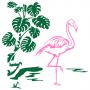 Интерьерная Наклейка Glozis Flamingo