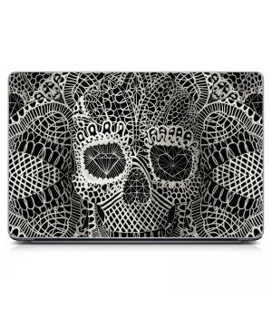 Универсальная наклейка на ноутбук 15.6"-13.3" Skull Laces Матовая 380х250 мм